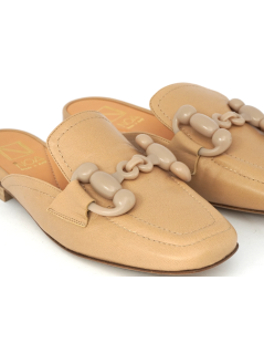 Noa Sabot Mule Tacco Basso Morsetto Nappa Biscotto