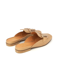 Noa Sabot Mule Tacco Basso Morsetto Nappa Biscotto