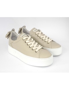Nero Giardini Sneakers Cassetta Alto Platform Fiocco Avorio