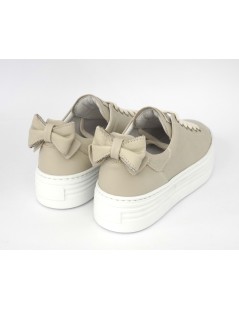Nero Giardini Sneakers Cassetta Alto Platform Fiocco Avorio