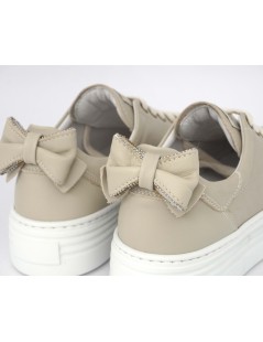 Nero Giardini Sneakers Cassetta Alto Platform Fiocco Avorio