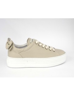Nero Giardini Sneakers Cassetta Alto Platform Fiocco Avorio