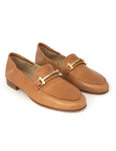 Luca Grossi Mocassino Tacco Basso Morsetto Metal Pelle Cuoio