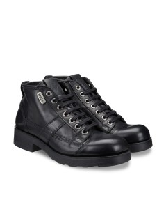OXS FRANK Anfibio Basso con Cuciture Targhetta Logo Nero