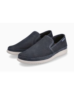Mephisto Slipon Mocassino Tiago Nabuk Traforato Navy Marine