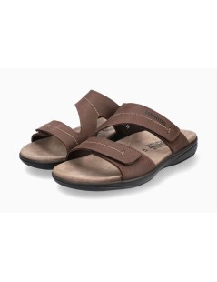 Mephisto Ciabatta Uomo Stan 2 Velcro Pelle Testa di Moro