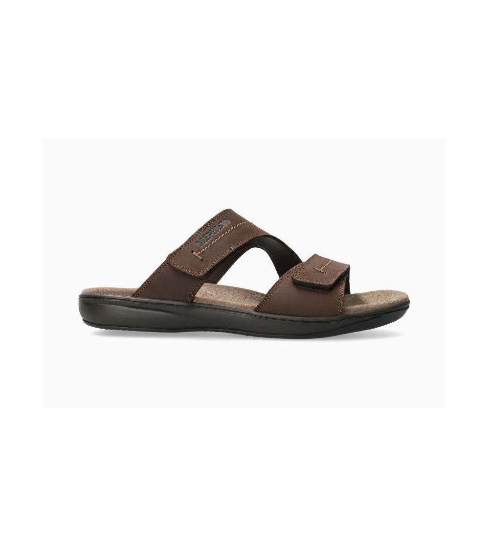 Mephisto Ciabatta Uomo Stan 2 Velcro Pelle Testa di Moro