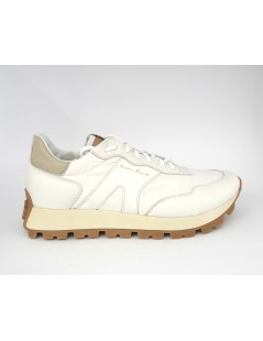 Rossano Bisconti Sneakers Balance Teston Tessuto Pelle Bianco