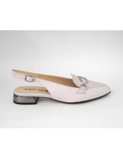 MOT-Clè Slingback Tacco Basso Morsetto Pelle Glicine