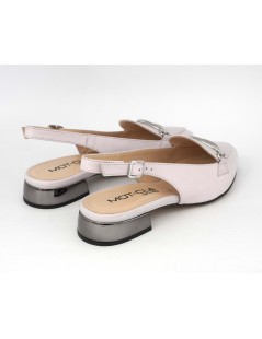 MOT-Clè Slingback Tacco Basso Morsetto Pelle Glicine