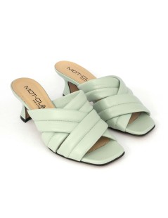 MOT-Clè Sandalo Ciabattina Tacco Clessidra Incrocio Tiffany