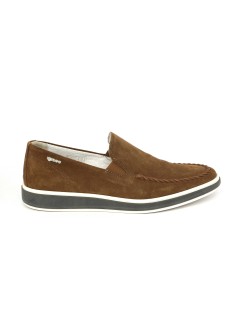 IGI &Co Mocassino Slim Vaschetta Fondo Bianco Camoscio Tabacco
