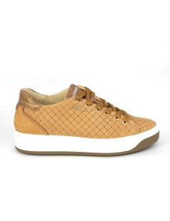 IGI &Co Sneakers Cassetta Medio Camoscio Intreccio Cognac