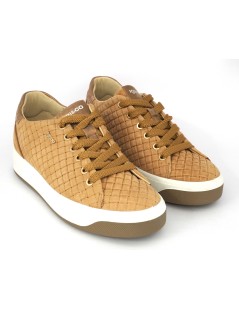 IGI &Co Sneakers Cassetta Medio Camoscio Intreccio Cognac