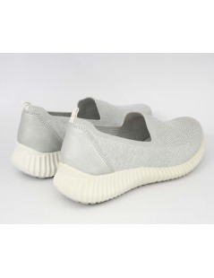 IGI &Co Sneakers Slipon Tessuto Elastico Memory Bianco Argento