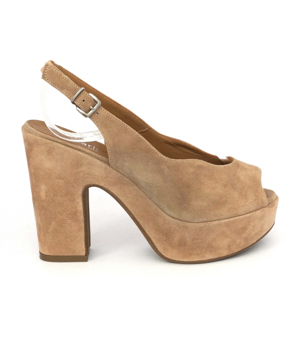 Lazzari Felici Sandalo ZeppaTacco Spuntate Color Sandalo