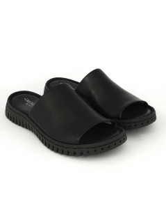 Grunland Ciabatta Monofascia Cucita Morbida Nappa Nero