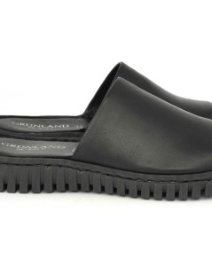 Grunland Ciabatta Monofascia Cucita Morbida Nappa Nero