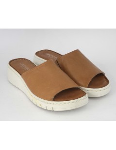 Grunland Ciabatta Monofascia Cucita Morbida Nappa Terra