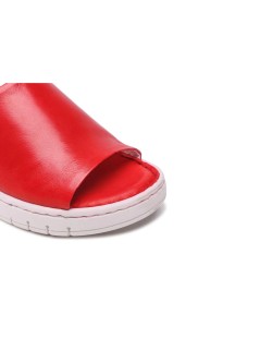 Grunland Ciabatta Monofascia Cucita Morbida Nappa Geranio