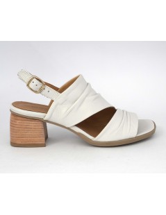 Grunland Sandalo Accollato Trasversale Nappa Bianco