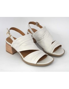 Grunland Sandalo Accollato Trasversale Nappa Bianco