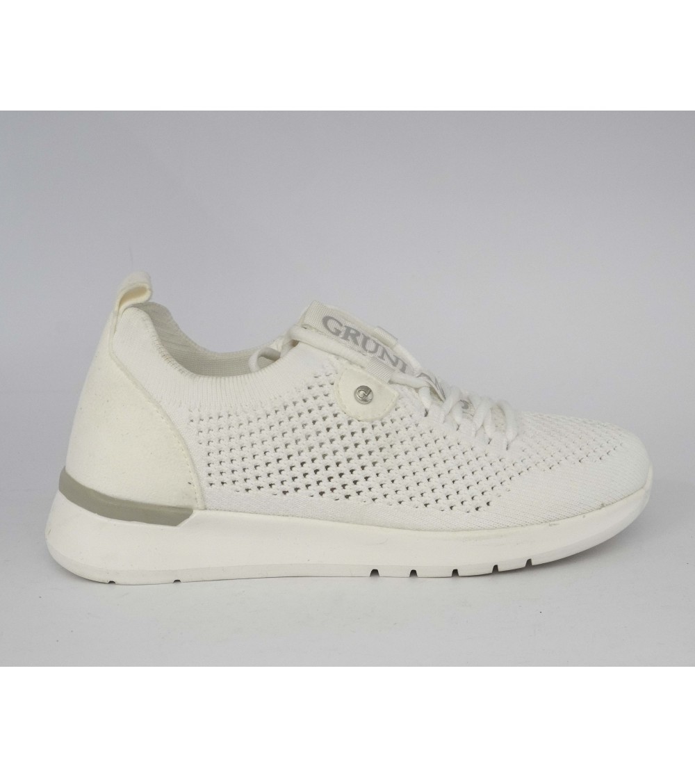 Grunland Sneakers Donna Ultra Leggera Tessuto Traforato Bianco