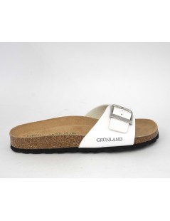 Grunland Ciabattina Madrid Birk Bio Soft Monofascia Bianco