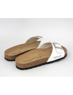 Grunland Ciabattina Madrid Birk Bio Soft Monofascia Bianco
