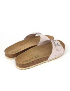 Grunland Ciabatta Madrid Birk Soft Fibbia Larga Camoscio Glicine