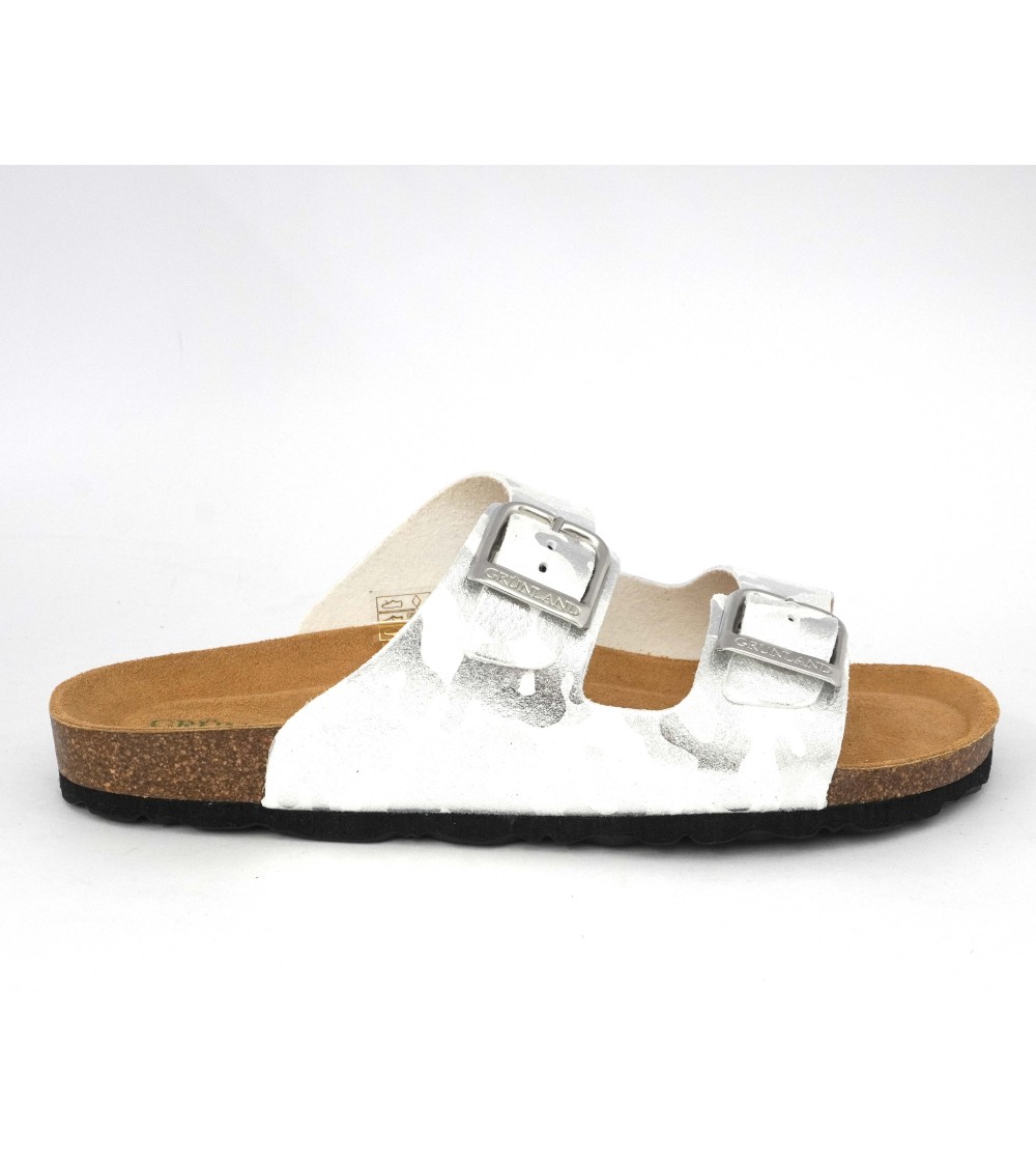 Grunland Ciabatta Arizona Birk Bio Soft Mimetic Argento