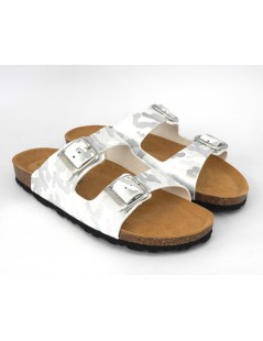 Grunland Ciabatta Arizona Birk Bio Soft Mimetic Argento