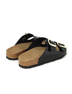Grunland Ciabatta Arizona Birk Bio Soft 2 Fibbie Lucido Nero