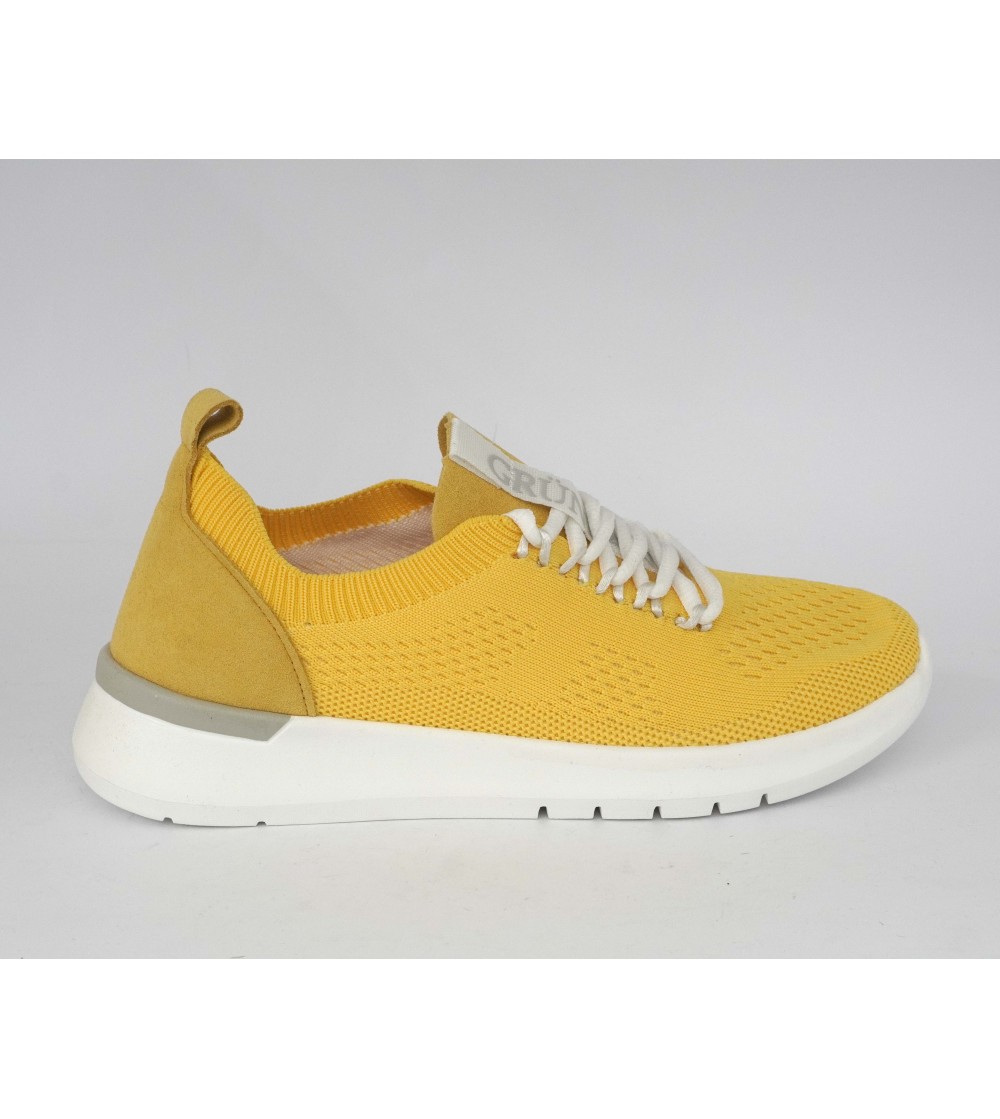 Grunland Sneakers Donna Ultra Leggera Tessuto Giallo