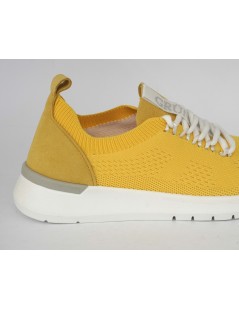 Grunland Sneakers Donna Ultra Leggera Tessuto Giallo