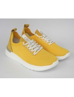 Grunland Sneakers Donna Ultra Leggera Tessuto Giallo