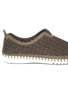 Grunland Slipon Donna Laserata Fondo Leggero Basso Taupe