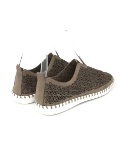 Grunland Slipon Donna Laserata Fondo Leggero Basso Taupe