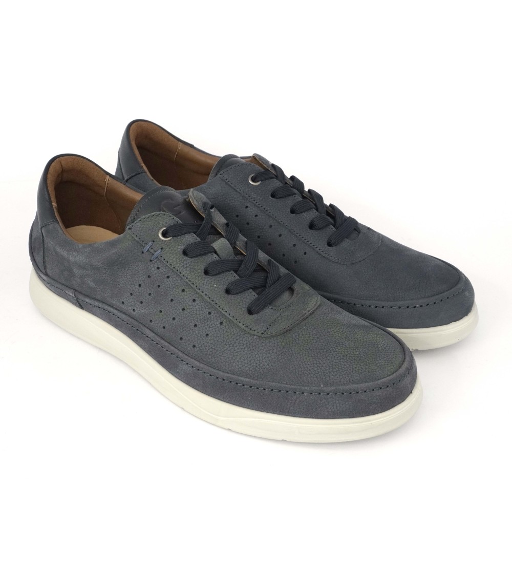 Grunland Stringate Sportive con Plantare Nabuk Blu