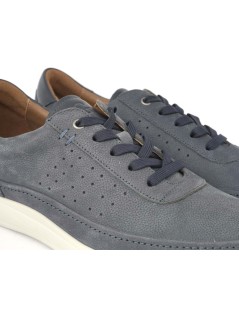 Grunland Stringate Sportive con Plantare Nabuk Blu