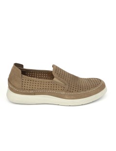 Grunland Mocassino Uomo Slipon Nabuk Traforato Kaky
