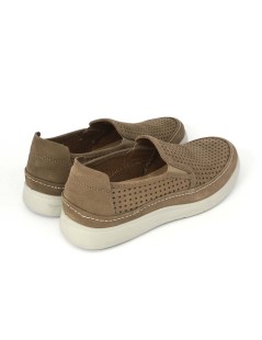 Grunland Mocassino Uomo Slipon Nabuk Traforato Kaky