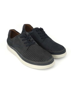 Grunland Stringate Uomo Casual Nabuk Traforato Blu