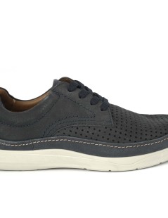 Grunland Stringate Uomo Casual Nabuk Traforato Blu