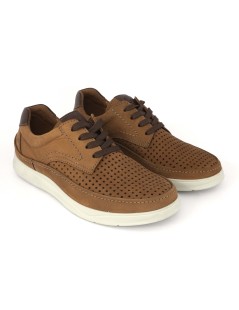 Grunland Stringate Uomo Casual Nabuk Traforato Cuoio