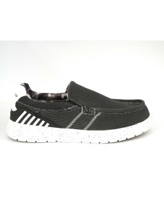 Grunland Slipon Uomo Dude Tessuto Multi Grigio Nero