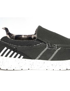 Grunland Slipon Uomo Dude Tessuto Multi Grigio Nero