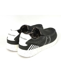 Grunland Slipon Uomo Dude Tessuto Multi Grigio Nero