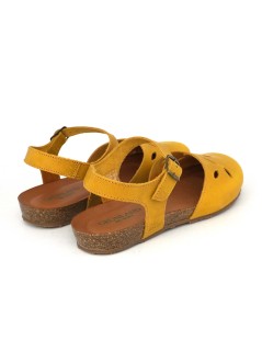 Grunland Sandalo Bio Soft Boston Chiuso Pelle Ocra