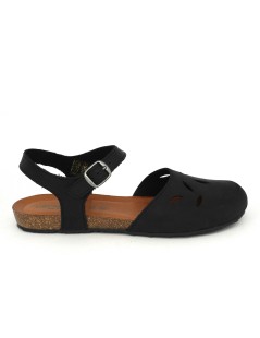 Grunland Sandalo Bio Soft Boston Chiuso Nabuk Nero
